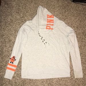 PINK Syracuse cowl neck hoodie